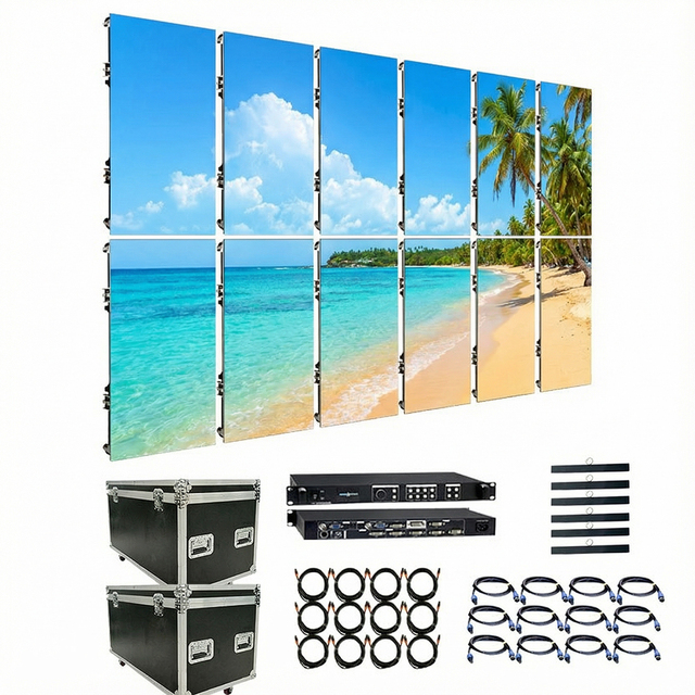 BM HD Waterproof Indoor LED Screen P2.6 P2.9 P3.91 Movable LED Video Wall Panel Rental Stage LED Screen Outdoor LED Display