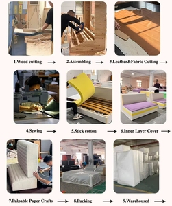 Sofá Seccional Extensible de Tres Plazas de Estilo Nórdico Moderno con Tapicería de PU y Relleno de Espuma para Sala de Estar o Uso en Hoteles - Product Image 5