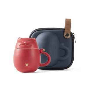 <span class=keywords><strong>Tasse</strong></span> à thé et café de voyage moderne en céramique antichoc <span class=keywords><strong>avec</strong></span> <span class=keywords><strong>infuseur</strong></span> et couvercle, motif <span class=keywords><strong>chat</strong></span> porte-bonheur, vente en gros usine M - Product Image 6
