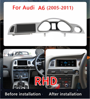 Système multimédia de voiture sans fil Android AUTO CarPlay avec écran 8,8 pouces pour AUDI A6 C6 2005-2011, lecteurs vidéo de voiture, GPS NAVI, stéréo