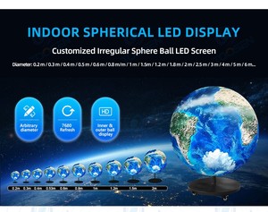Ball Diameter1m/2m/3m/4m/5m/6m/7m/8m/9m/10mGlobe Video High Quality Spherical Pixel Ball <strong>LED</strong> Display Creative <strong>LED</strong> Sphere Screen - Product Image 5
