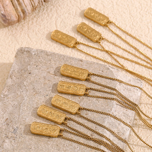 GT Vintage joyería chapado en oro collar Tarot <span class=keywords><strong>111</strong></span> Ángel número colgante collar al por mayor Acero inoxidable amor tarjeta Accesorios - Product Image 2