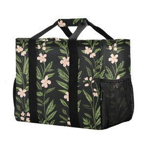 Sac fourre-tout réutilisable directement de l'usine avec imprimé fleurs hawaïennes, logo personnalisé, grande capacité, imperméable, sac de plage - Product Image 2