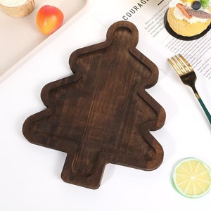Christmas Tree And Santa Hat Wooden <b>Trays</b> With Compartments For Fruit <b>Snacks</b> Party Serving - Product Image 4