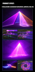 3W fb4 sân khấu đám cưới ánh sáng laser đầy đủ màu sắc <span class=keywords><strong>DMX</strong></span> RGB 3D hoạt hình Máy quét thanh Câu Lạc Bộ vũ trường giáng sinh bên hiển thị chùm tia laser chiếu sáng - Product Image 4