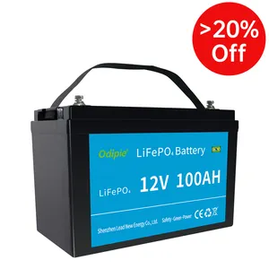 الشركة المصنعة حزمة بطارية Lifepo4 12 فولت 100Ah Baterias De lituo دورة عميقة بطاريات خلايا ليثيوم أيون نظام تخزين الطاقة الشمسية