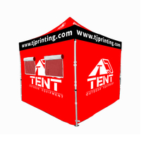 Carpa Personalizada para Ferias Comerciales 3x3, Impermeable y Resistente al Viento, Carpa Plegable de Aluminio con Ventanas y Puertas