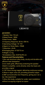 Altavoz Subwoofer para Auto al por Mayor, 180W, Cuatro Bobinas, Bajos Potentes, Sistema de Audio Modificado, Ajuste Universal, Sonido Envolvente OEM - Product Image 6