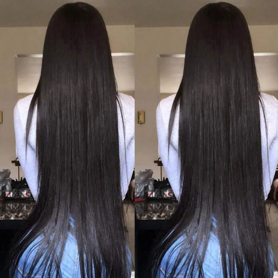 long black straight wig