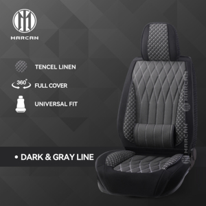 Marcan Custom Look Marcan Élégant Treillis de Diamants Style Automobile Amélioration Complète du Siège en Lin Multi-Couleurs - Product Image 2