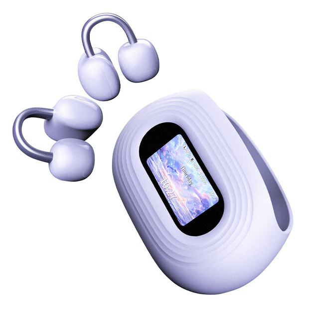 Open-Ear Stereo Earclip Headset with Touch Controls, AAC/SBC, Low Leak Sound, IPX4 Sweatproof, Bulk Packaging for Retailers