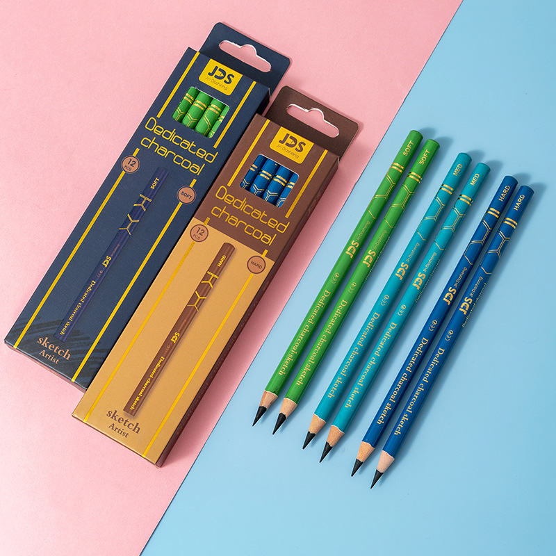 Charcoal Special Soft Wooden Pen Set Model 0879 Charcoal Boxed for
