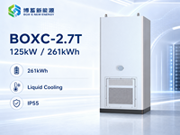 Armoire de stockage d'énergie à refroidissement liquide LiFePO4 261 kWh 125 kW avec BMS intelligent, pour la réduction des pics de consommation, compatible micro-réseau On/Off Grid, garantie 10 ans