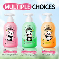 SADOER Peach Petroleum Jelly Body Lotion, Losion Kulit Ultra Melembapkan dan Menutrisi dengan Desain Panda, 260ml