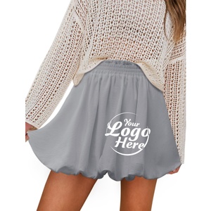 Jupe-short OEM taille haute à volants pour femmes, short bouffant décontracté avec poches, jupes taille haute pour filles - Product Image 5
