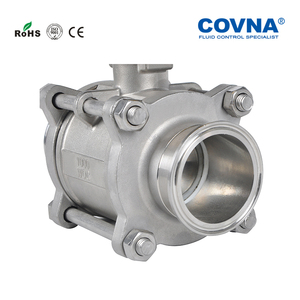 Vanne à boisseau sphérique motorisée COVNA DN40 1,5 pouce 3 pièces 1000 WOG 12V DC en acier inoxydable 316 avec actionneur électrique - Product Image 5