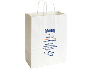 Sacs en papier kraft blanc et brun à prix de gros, sacs cadeaux avec poignées, emballage personnalisé recyclable - Product Image 5