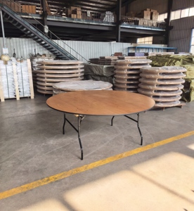 Grande Tavolo Rotondo Pieghevole in Legno Moderno per Esterni - Vendita Diretta dalla Fabbrica, Personalizzabile, Sconto Quantità - Product Image 4