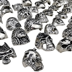 <span class=keywords><strong>2023</strong></span> del partito in lega di zinco regalo da uomo scheletro teschio anelli punk geometrici maschili anelli economici per la vendita - Product Image 1