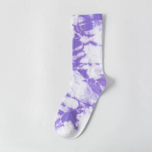 Jingwen OEM Meias De <span class=keywords><strong>Bebe</strong></span> Transpirable Street Trend High-top Baloncesto Skateboard Tie-dye Calcetines de mujer - Product Image 5