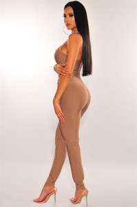 <span class=keywords><strong>Tuta</strong></span> Sportiva Estiva <span class=keywords><strong>Taglie</strong></span> <span class=keywords><strong>Forti</strong></span> Tinta Unita da <span class=keywords><strong>Donna</strong></span> Senza Maniche Aderente per Fitness con Coulisse Regolabile - Product Image 5