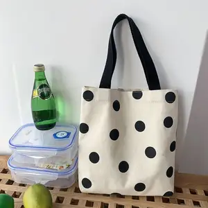 Promotion Organic Recycle Cotton Bag Fashion Customized Printed Canvas Shoulder Bag Wholesale Colorful Printing Lady Handbag