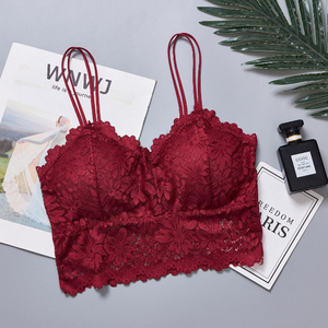 Bralette renda wanita berkualitas tinggi, lingerie seksi, setelan baju tidur, kontrol ringan, bra renda berpadding murah - Product Image 4