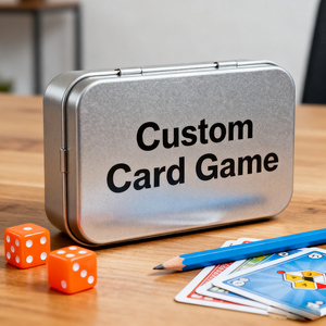 Conception personnalisée Impression parfaite Jeu de cartes de voyage Petit jeu de rôle avec boîte en fer blanc et crayon - Product Image 2