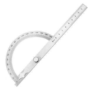 Jauge d'angle en acier inoxydable à 180 degrés pour le travail du bois, la construction, la topographie, le dessin et la conception - Product Image 2