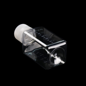 زجاجات بلاستيكية مربعة الشكل PET أو PETG 250 مل 500 مل 1000 مل زجاجات بلاستيكية شفافة للمعمل زجاجة بلاستيكية عازلة صناعية - Product Image 4