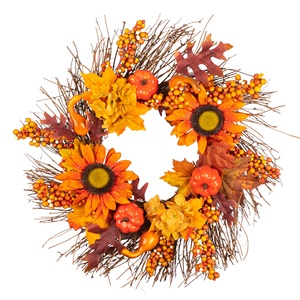 Artificial Dried Decorative Flowers <strong>Wreaths</strong> for Home Holiday Decorations <strong>Spring</strong> Easter Halloween Christmas <strong>Wreath</strong> - Product Image 1
