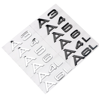 Emblema con Logotipo de Audi S-Line en Cromo ABS 3D Negro, Adhesivo Decorativo para Automóvil, Accesorio Decorativo para A1 A2 A3 A4 A5 A6 A7 A8