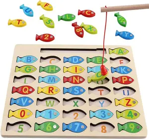 Wholesale wooden fishing puzzle To Improve Memory And Visuospatial Skills 