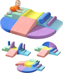 Blocs de jeu en mousse souple pour bébé, personnalisables OEM/ODM, 8 pièces, pour l'escalade, le jeu, la rampée et le glissement des tout-petits - Product Image 2