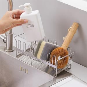 Stainless Steel Double Tier Non-Folding Waterproof Kitchen Towel Drain <b>Rack</b> Modern Standing Organizer - Product Image 2