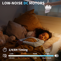 Ventilateur de Plafond à Grandes Lames de 60 Pouces avec Lumière Design Moderne Décoratif Électrique et Silencieux Télécommande