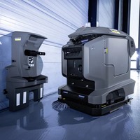 Mesin Pembersih Lantai Robotik Elektrik Baru dengan Sistem Pembersihan Otomatis