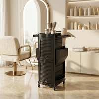Chariot de Salon de Coiffure Professionnel Verrouillable à 5 Tiroirs, Chariot Roulant pour Coiffeur, Organisateur de Rangement pour Équipement de Salon de Beauté