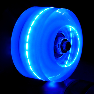 Ruedas de Repuesto <span class=keywords><strong>para</strong></span> <span class=keywords><strong>Patines</strong></span> de Cuatro Ruedas, Doble Fila, con Luces LED Activadas por Movimiento, Alta Resistencia a la Abrasión, PU - Product Image 3