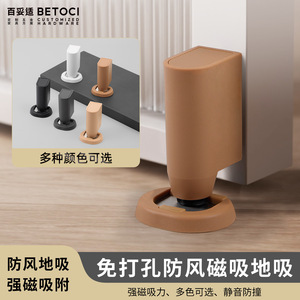 Door Stopper Floor Mount Magnetic Black White Plastic Minimalist Design Easy Installation For Indoor Bathrooms Toilets - Product Image 2