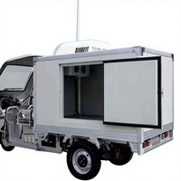 Chambre froide mobile isolée avec compresseur haute puissance et option panneau solaire pour tricycle électrique de livraison alimentaire