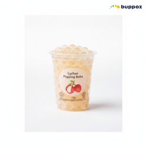 Perles de Litchi Éclatantes (Popping Boba) 130g en Pot Halal HACCP pour Salons de Thé et Laitiers OEM - Product Image 6