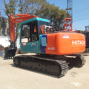 Excavatrice Hitachi EX120, année 2022, faible nombre d'heures de fonctionnement, occasion, modèle d'origine, 12 tonnes, machine de terrassement pour travaux de construction. - Product Image 6