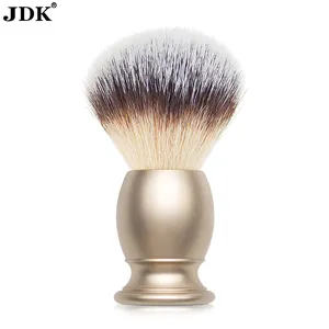 JDK Wholesale Custom Private Logo Gold Color Synthetic Nylon Metal Handle Shaving Brush