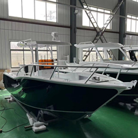 Bateau de patrouille en aluminium soudé, bateau de pêche à toit rigide, nouveau moteur hors-bord essence 6m pour le tourisme, la pêche sportive, 115-150 CV