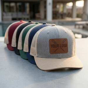 Casquette de camionneur en cuir personnalisée SHINY avec broderie 3D de qualité supérieure et emballage tout-en-un pour les marques mondiales - Product Image 5