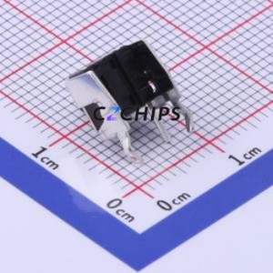 TS-1002N-BR06516 Tactile Switch Bent Lead Through Hole-4P,6x6mm Single Pole Single Throw Round Button 1.6N Right Angle Insert - Product Image 2