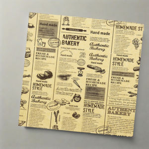 กระดาษรองกันน้ำมัน ขายส่ง พิมพ์โลโก้ตามสั่ง ขนาดตามต้องการ เกรดสำหรับอาหาร กระดาษห่อเบอร์เกอร์ กันไขมัน กระดาษเคลือบแว็กซ์สำหรับห่อเนื้อ - Product Image 1