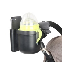 Tragbare ABS Schwarz Handy Halter Baby Kinderwagen Tasse Halter