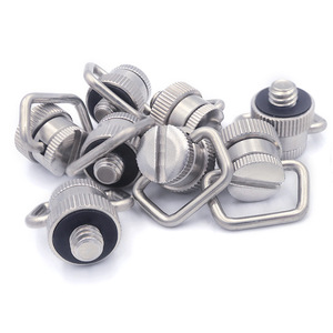 Adaptateur de trépied à fixation rapide avec douille en <span class=keywords><strong>D</strong></span> 1/4-20 en acier inoxydable usiné CNC, vis moletée pour appareil photo, usinage par électroérosion à fil et brochage - Vente en gros - Product Image 2